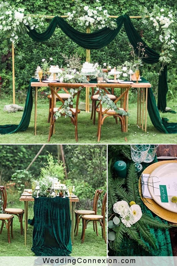 Enchanted Emerald & Gold Trendy Wedding Color Theme